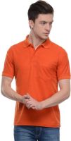 TAB91 Solid Men's Polo Neck Orange T-Shirt