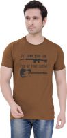 Tantra Graphic Print Men's Round Neck Brown T-Shirt