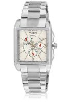 Timex J301 Silver/White Analog Watch