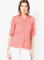 Tops And Tunics Peach Printed Shirt