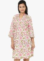 Tops And Tunics Pink Colored Printed Shift Dress
