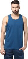 Unisopent Designs Solid Men's Round Neck Dark Blue T-Shirt