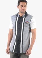 Vintage Grey Slim Fit Casual Shirt