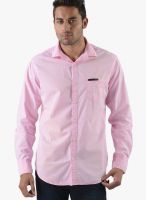 Vintage Pink Slim Fit Casual Shirt