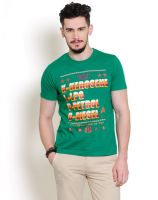 Yepme Graphic Print Men's Round Neck Green T-Shirt