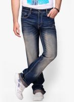 Yepme Washed Blue Regular Fit Jeans