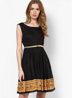 Akkriti By Pantaloons Cambric Black Dress