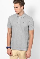 Arrow Sports Grey Solid Polo T-Shirts