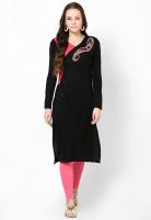 Aurelia Black Solid Kurtas