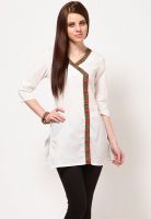 Aurelia White Solid Kurtis