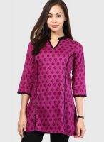 Ayaany Purple Printed Kurtis