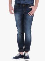 Basics Navy Blue Low Rise Skinny Fit Jeans