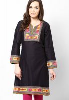 Biba Cotton Black Kurti