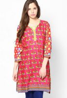 Biba Cotton Pink Kurti