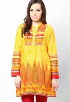 Biba Cotton Yellow Kurti