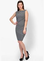 Color Cocktail Grey Colored Printed Bodycon Dress