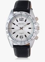 Exotica Fashion White Leather Analog Watch