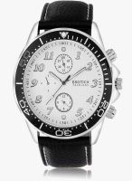 Exotica Fashion White Leather Analog Watch