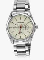 FOSTELO Silver Metal Analog Watch