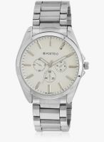 FOSTELO Silver Metal Analog Watch