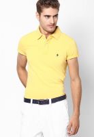 French Connection Yellow Polo T Shirt