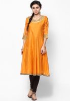 G Yellow Solid Kurta