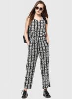 Ginger By Lifestyle Black Printed Jumpsuit