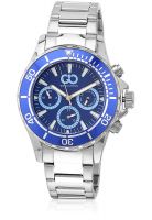 Gio Collection Gad0041-A Silver/Blue Chronograph Watch