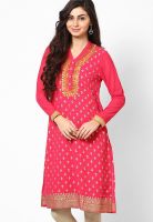 Global Desi Pink Solid Kurta