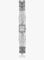 Guess Ladies Jewelry W0140L1 Silver Tone/White Analog Watch