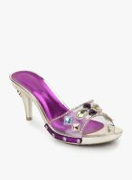 J Collection Purple Embellished Stilettos