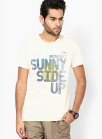 Jack & Jones Cream Crew Neck T Shirt