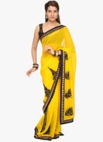 Jashn Yellow Printed Saree