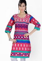 Jazzup Red Printed Kurtis