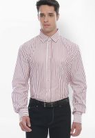 Jogur Striped Red Formal Shirt