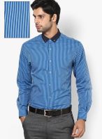 John Players Blue Slim Fit Formal Shirt