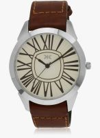 KILLER Klw229e Brown/White Analog Watch