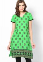 Karigari Green Printed Kurtis