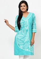 Kurti'S Blue Printed Kurtis