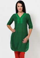 Kurti'S Green Printed Kurtis