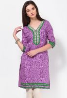 Kurti'S Purple Printed Kurtis