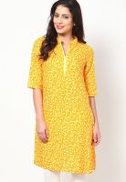 Kurti'S Yellow Printed Kurtas