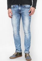 Lawman Pg3 Blue Solid Slim Fit Jeans