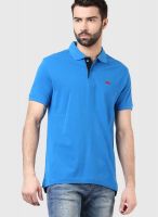 Levi's Blue Solid Polo T-Shirts