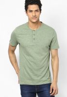 Levi's Green Solid Henley T-Shirts