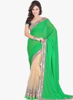 Lookslady Green Embroidered Saree