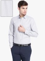 Mark Taylor Grey Checked Slim Fit Formal Shirt