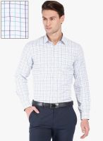 Mark Taylor White Checks Slim Fit Formal Shirt