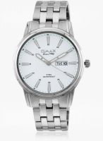 Omax Ss-412 Silver/White Analog Watch