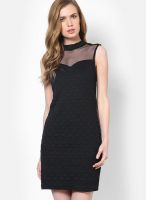 Only Black Colored Solid Bodycon Dress